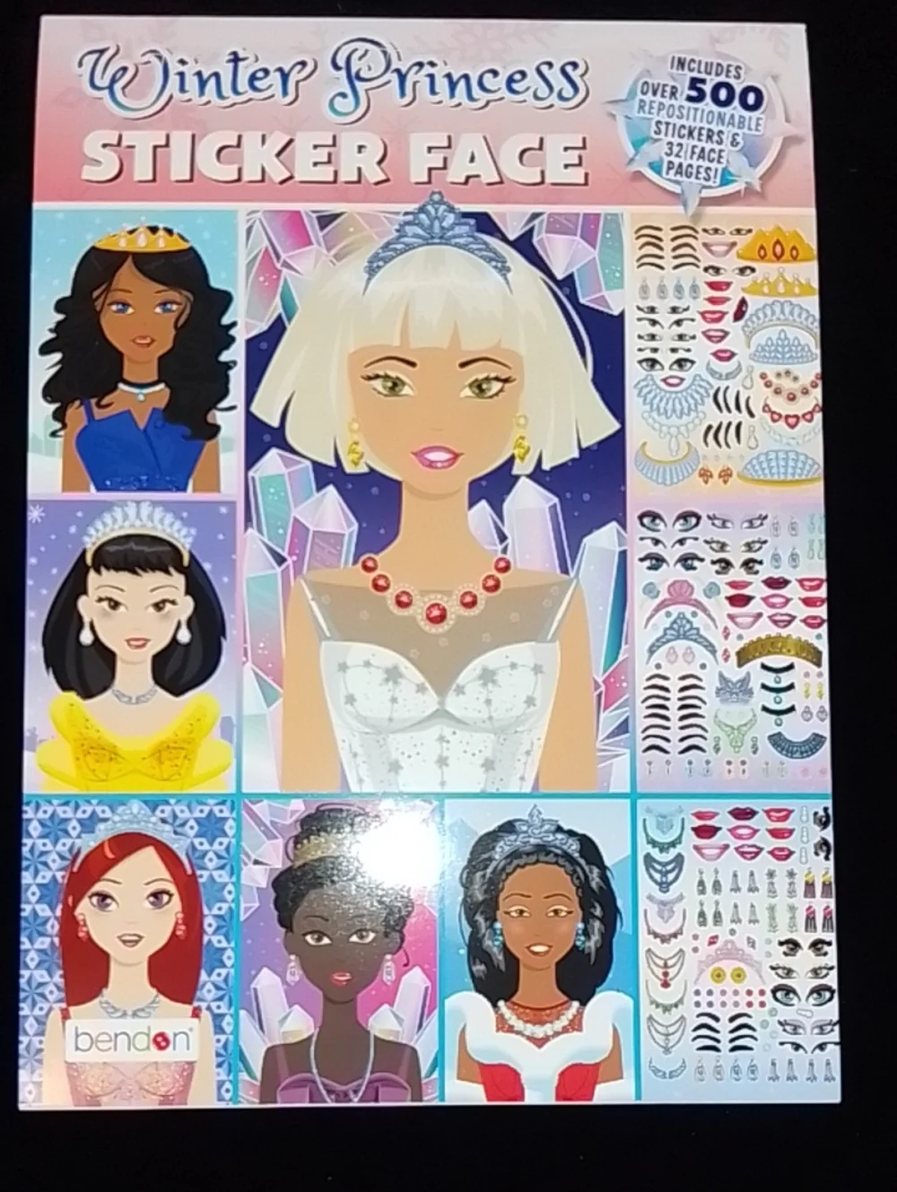 Winter Princess Sticker Face — Girls Makeup Sticker Kit (White)